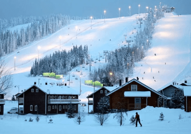 Лучшие лыжные курорты Финляндии